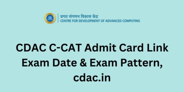 CDAC Admit Card 2023