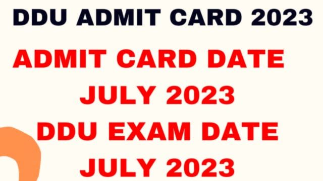 DDU Admit Carded 2023