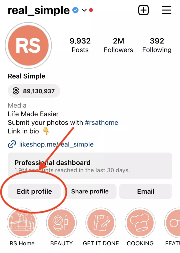 how to find link in bio on instagram