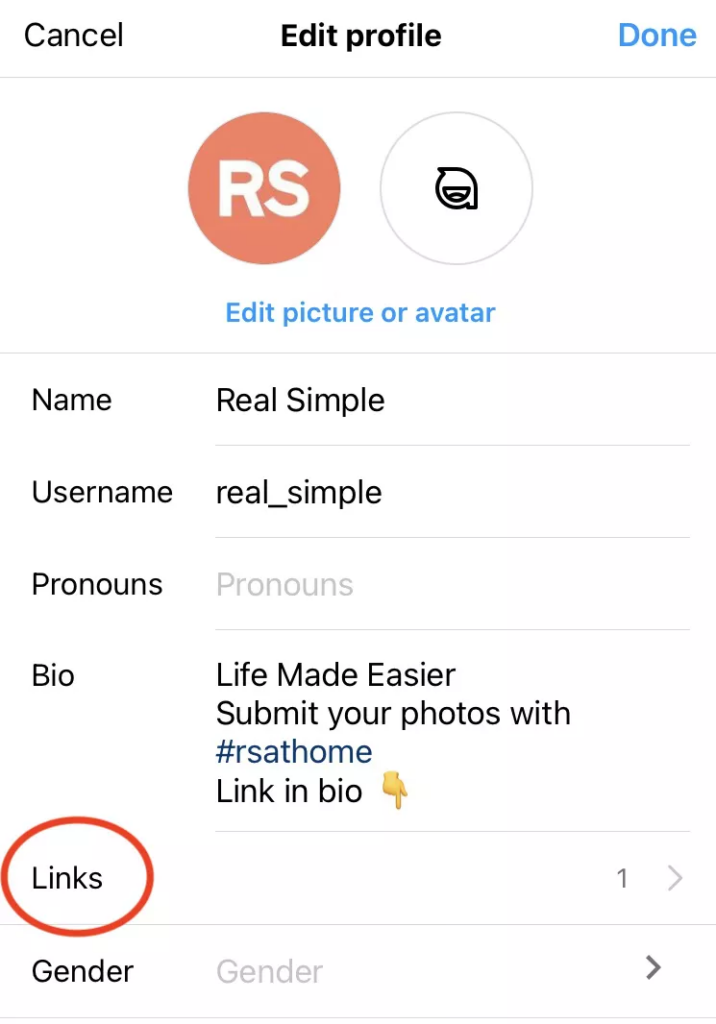 how to find link in bio on instagram