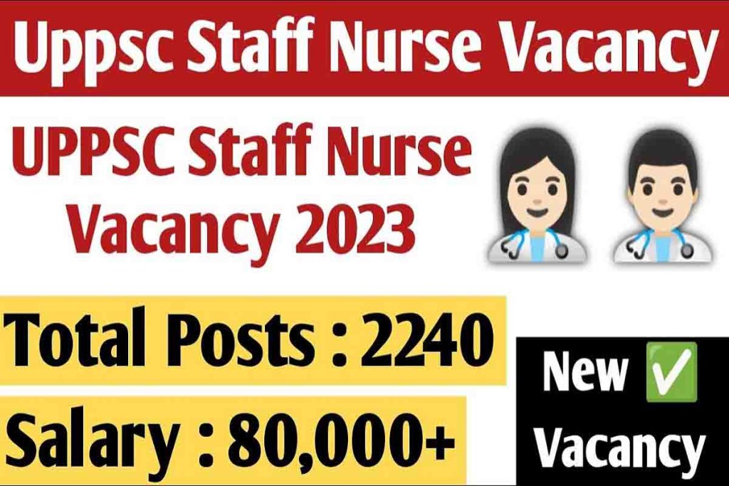 UPPSC Staff Nurse (Male / Female) Recruitment Mains Online Form 2024